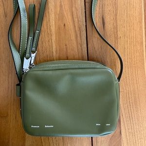 Proenza Schouler white label olive leather camera bag